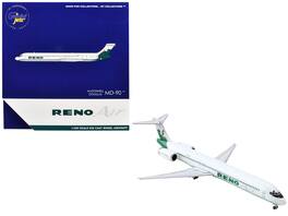 GeminiJets - McDonnell Douglas MD-90 Commercial Aircraft Reno Air (N905RA) Tail 1/400 Diecast Model Airplane - White with Green