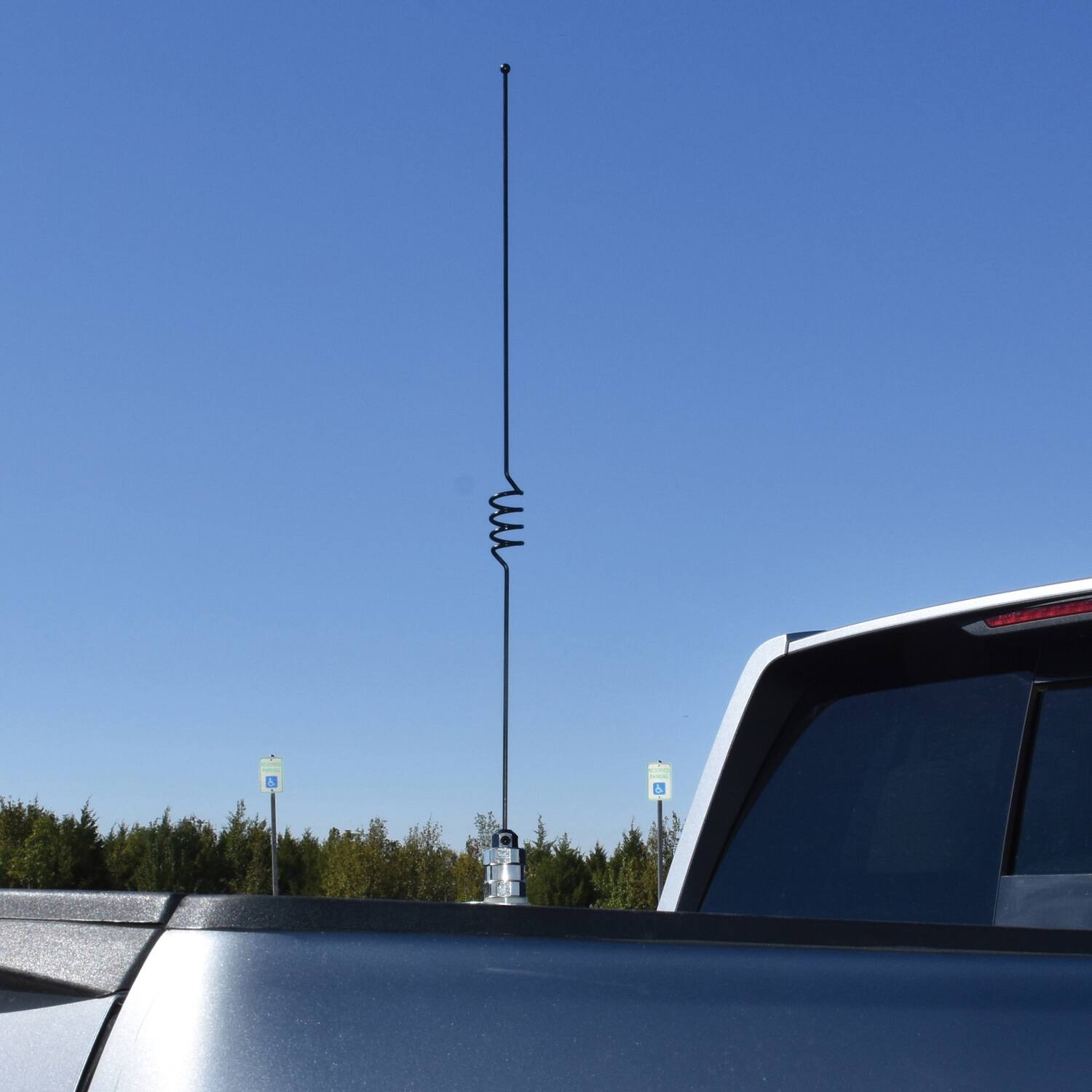 Back. Tram - 1184 17.5" Thread-Mount Pretuned Amateur Dual-Band VHF UHF Antenna - Black.