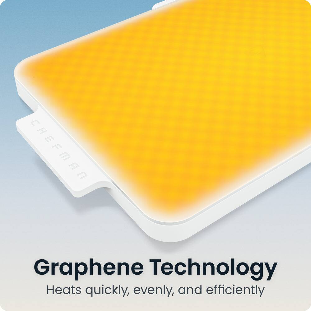 Graphene Technology  
Heats quickly, evenly, and efficiently