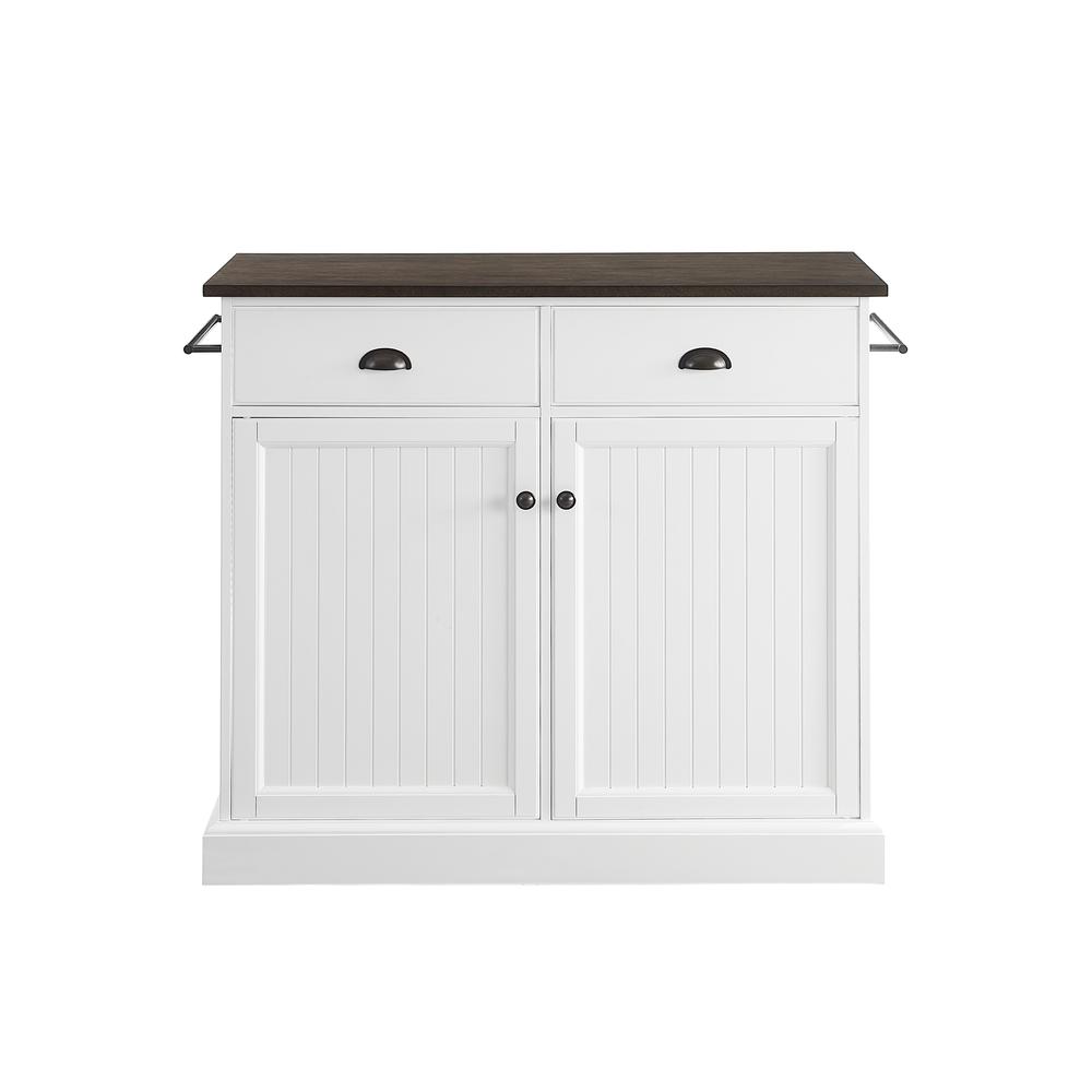 Alt View 2. Crosley Furniture - Shoreline Kitchen Island - White.