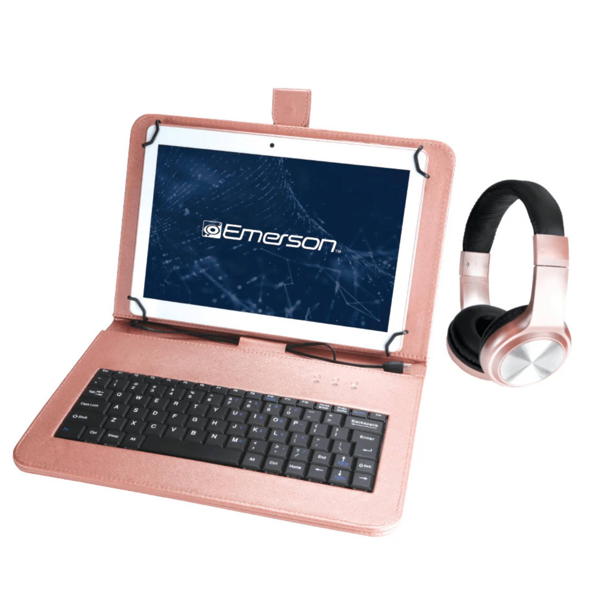 Emerson Refurbished Excellent 9” Quad Core Tablet with Android 14 Rose ...