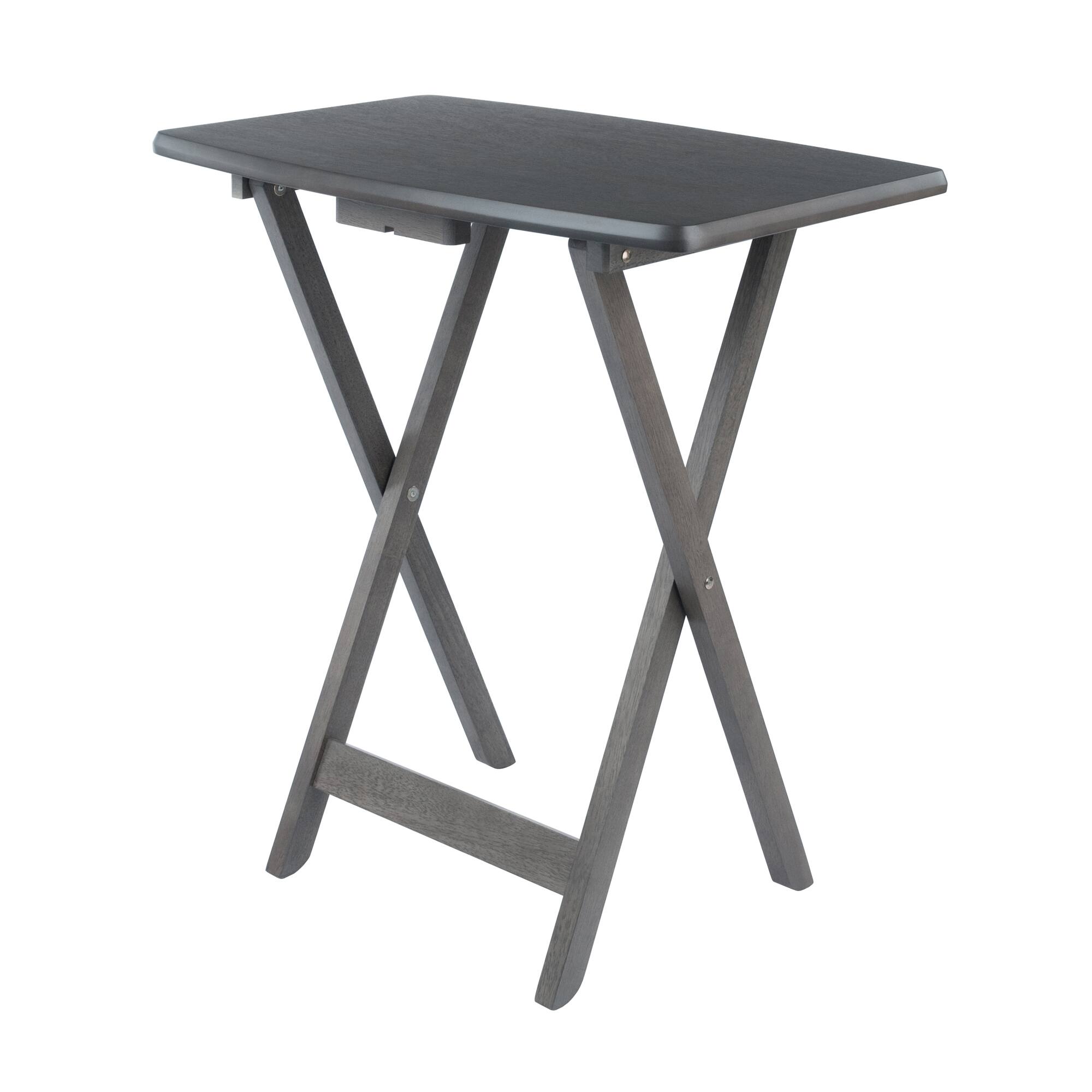 Alt View 10. Winsome Wood - Dylan 5-Pc Oversized Snack Table Set - Oyster Gray.