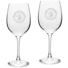 Jardine - Pace University Setters 16oz. 2-Piece Traditional White Wine Glass Set - Multicolor