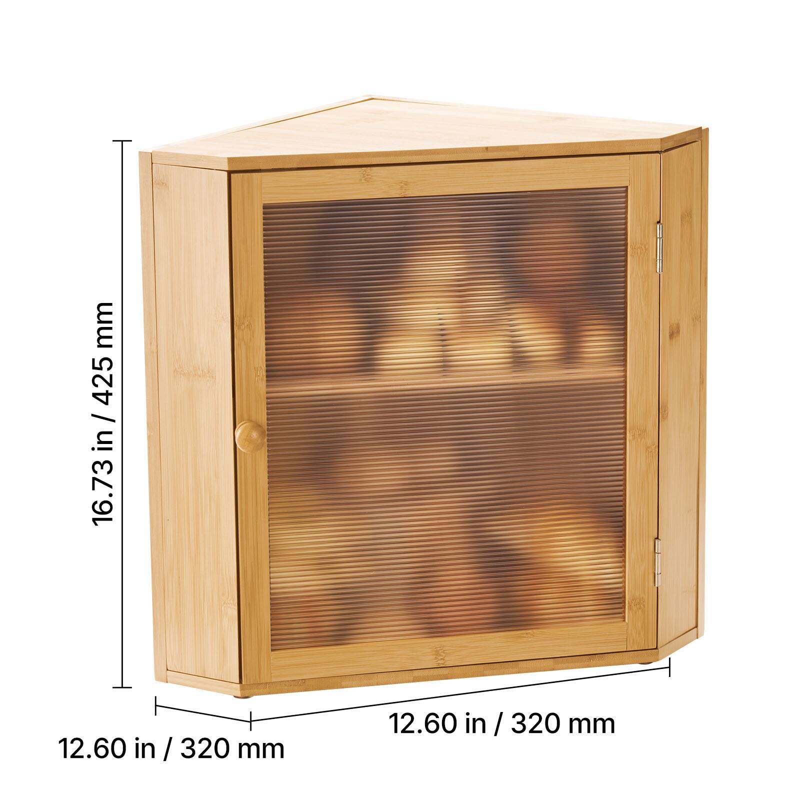The dimensions of the cabinet are:

- Height: 16.73 inches (425 mm)
- Width: 12.60 inches (320 mm)
- Depth: 12.60 inches (320 mm)