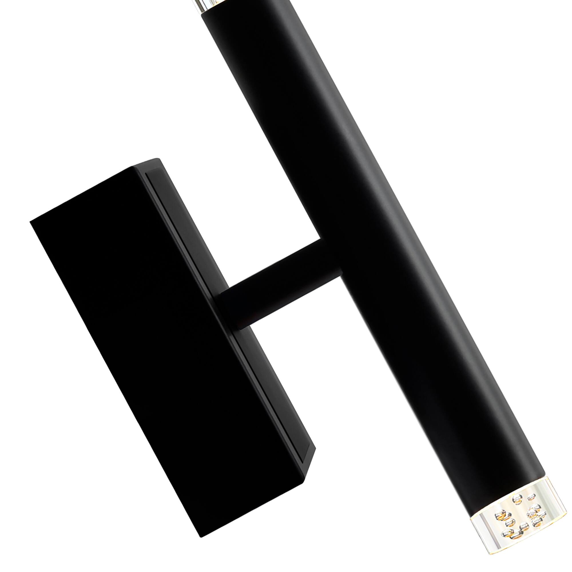 Back. CWI Lighting - Dragonswatch Integrated LED Black Wall Light - Black.