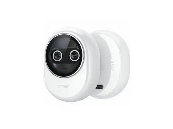 Front. EMEET - EMEET Piko+ White - Dual-lens 4K Webcam with AI, 300ms Focus & 3 Voice Modes.