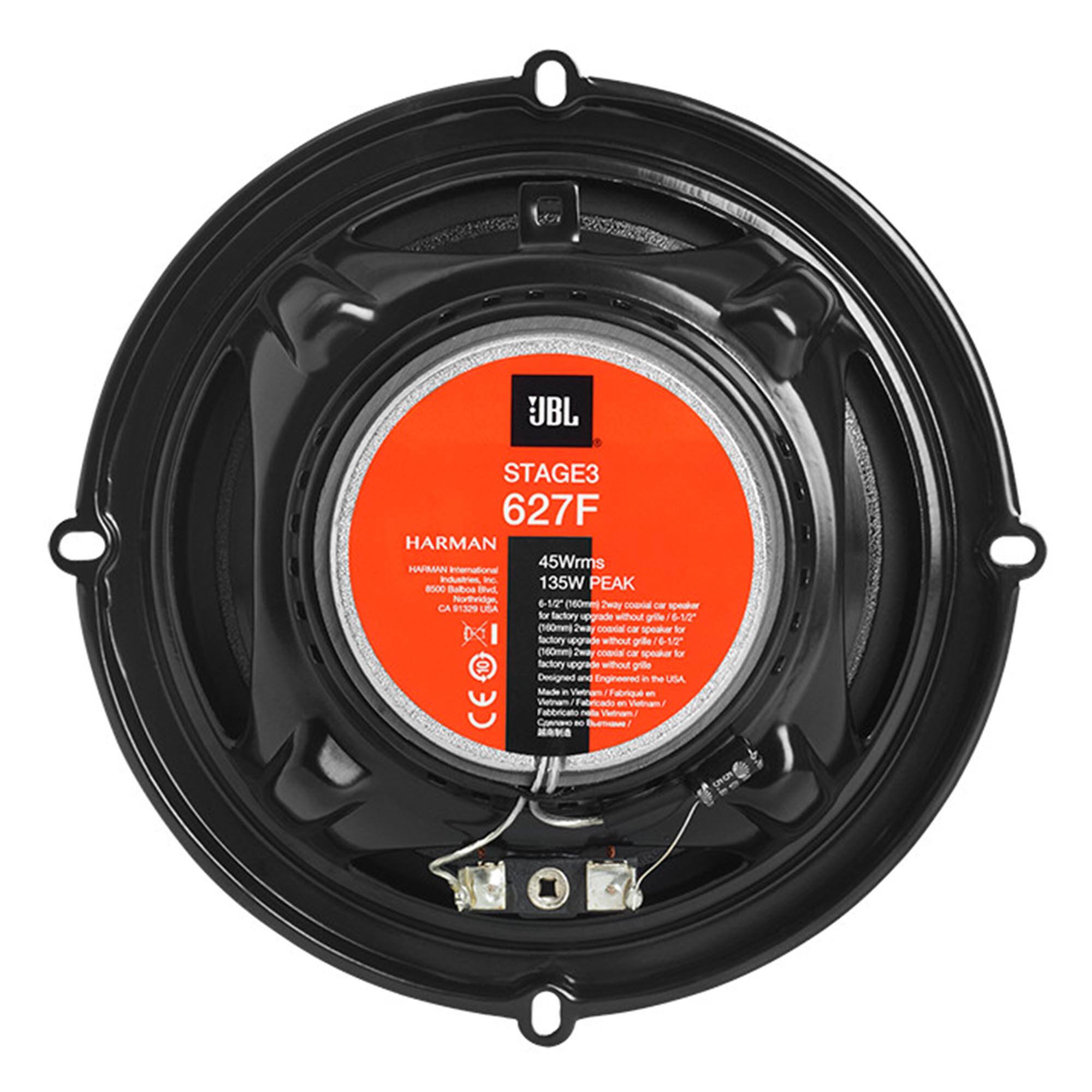 JBL STAGE3 627F 6 1/2” Two way car audio speaker No GRILL Black
