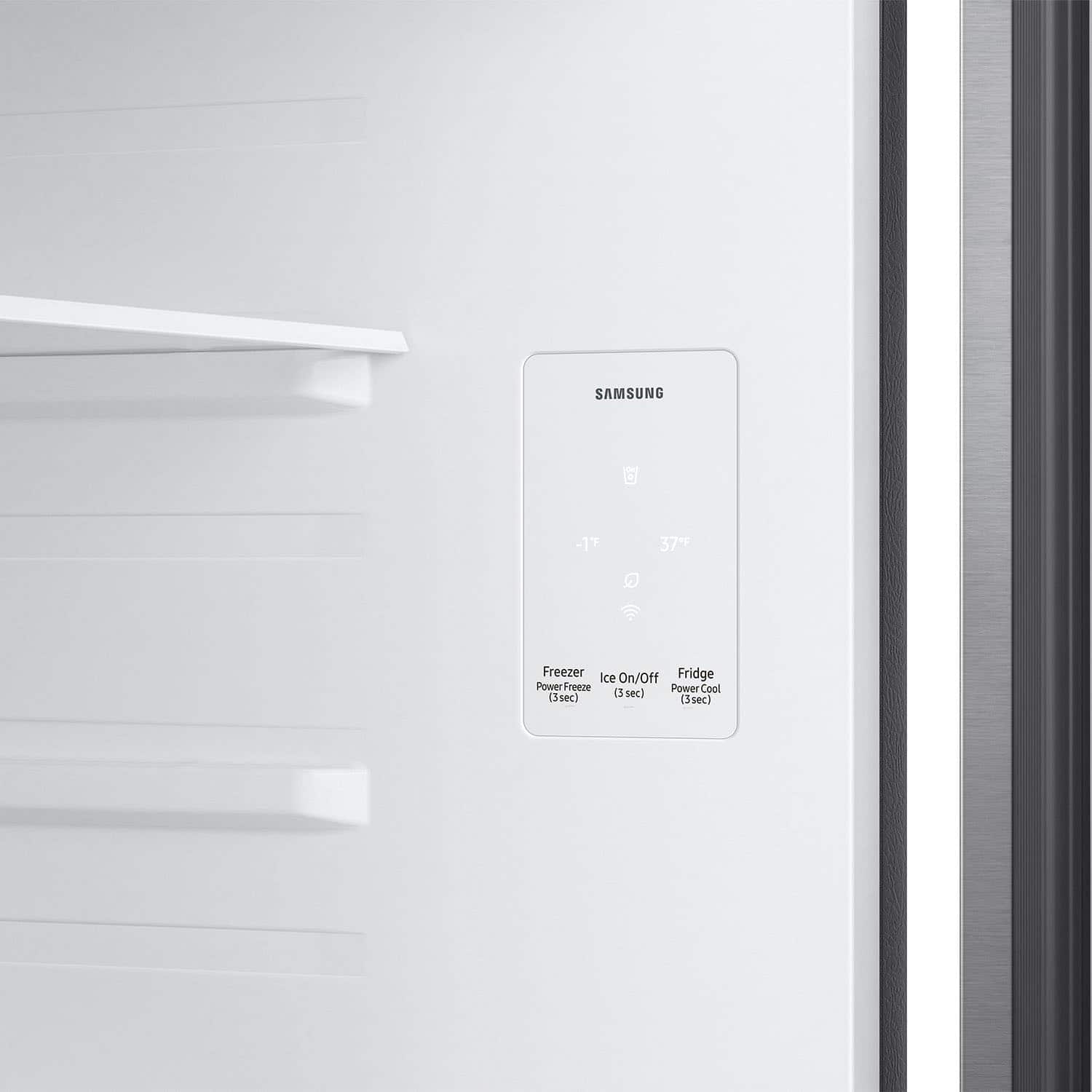 SAMSUNG -17°F 37°F Freezer On/Off Fridge Ice Power Freeze Power Cool (Ssec) 13 sec) (Ssec)
