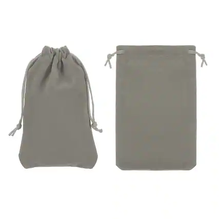 Front. Unique Bargains - Bluetooth Headphone Bag, 2pcs 7.87x3.94 Inch Travel Headset Carrying Storage Pouch Drawstring for Over-Ear Headphones - Gray.