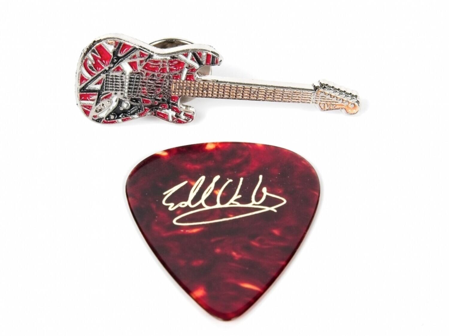 Alt View 2. PopMarket - Eddie Van Halen - EVH - Eddie Van Halen - Frankenstein Guitar Pin - Multicolor.
