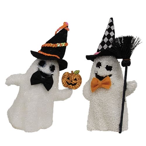 BreeBe - Happy Halloween Party Standing Ghost - 2 Asstd - Black, Orange, White