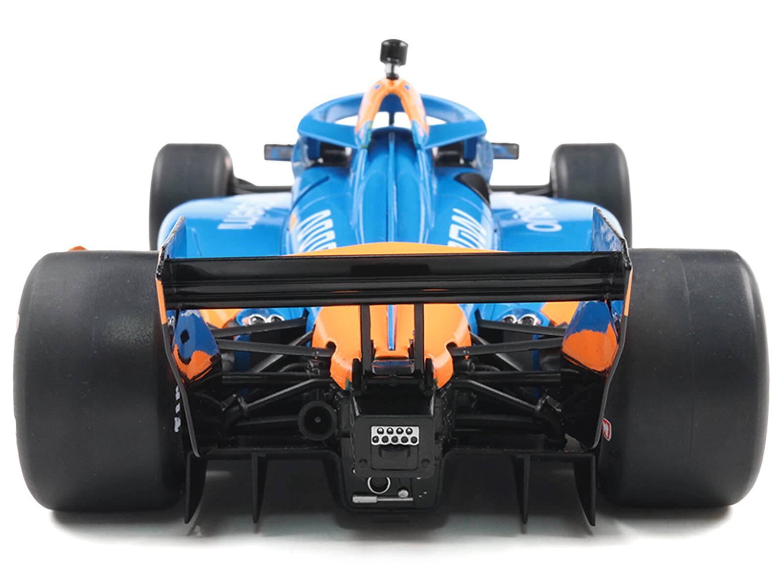 Alt View 1. IXO - Dallara IndyCar #6 Nolan Siegel NTT Data Arrow McLaren (Road Course Configuration) NTT IndyCar Series (2025) 1/18 - Yellow , Blue.