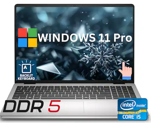 WINDOWS 11 Pro
A BACKLIT KEYBOARD
DDR 5
intel inside CORE i5