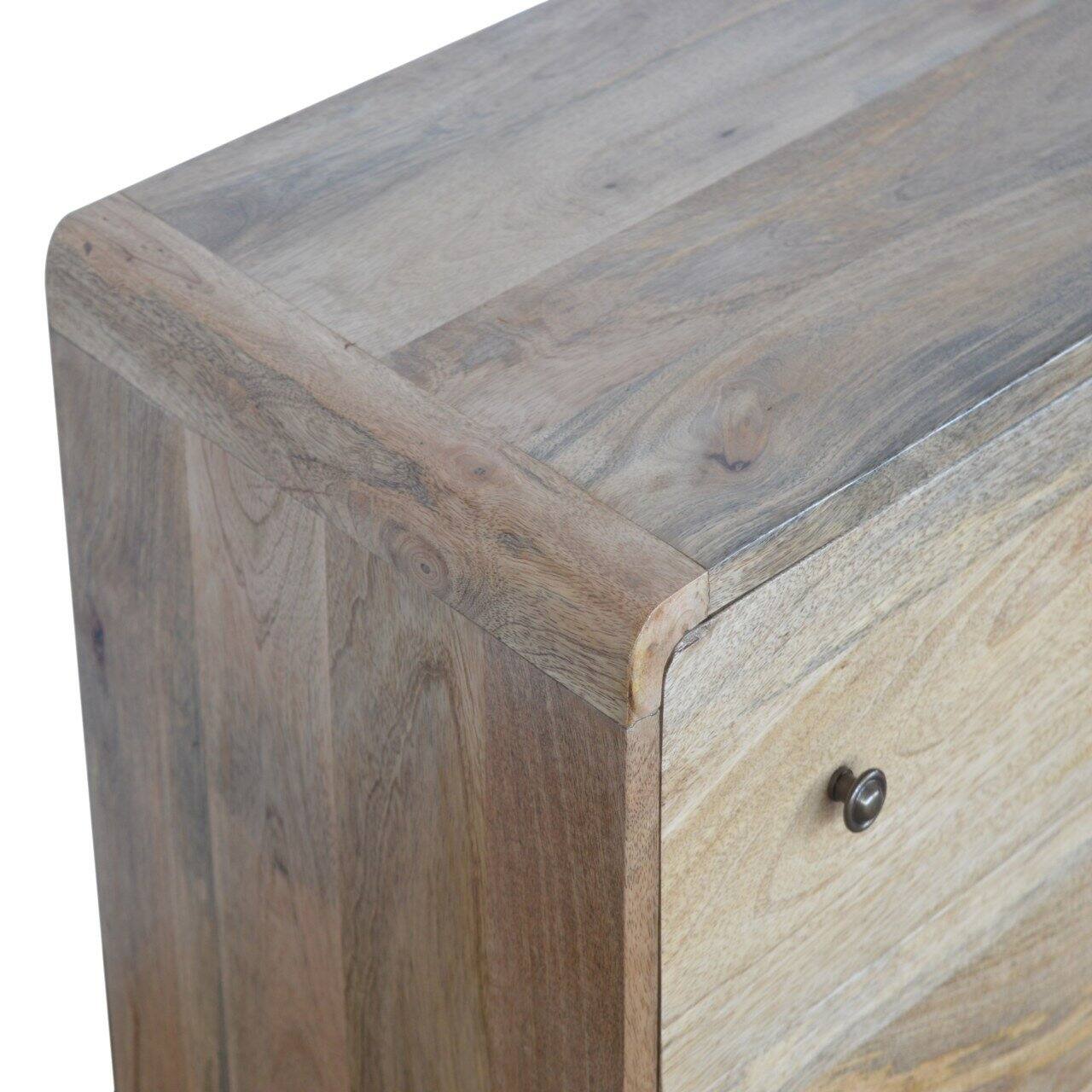 Alt View 1. Artisan Furniture - Artisan Furniture Solid Wood Curved Oak-ish Chest, 3 Drawers, Beige - Light Brown/Oak-ish.