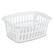Front. Sterilite - Sterilite Plastic Laundry Basket, 1.5 Bushel Clothes Hamper, White (24 Pack) - White.