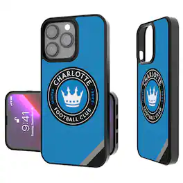 Keyscaper - MLS - Charlotte FC Personalized Bump Case with 8.2ft Drop Protection - 14 Pro Max - Multicolor