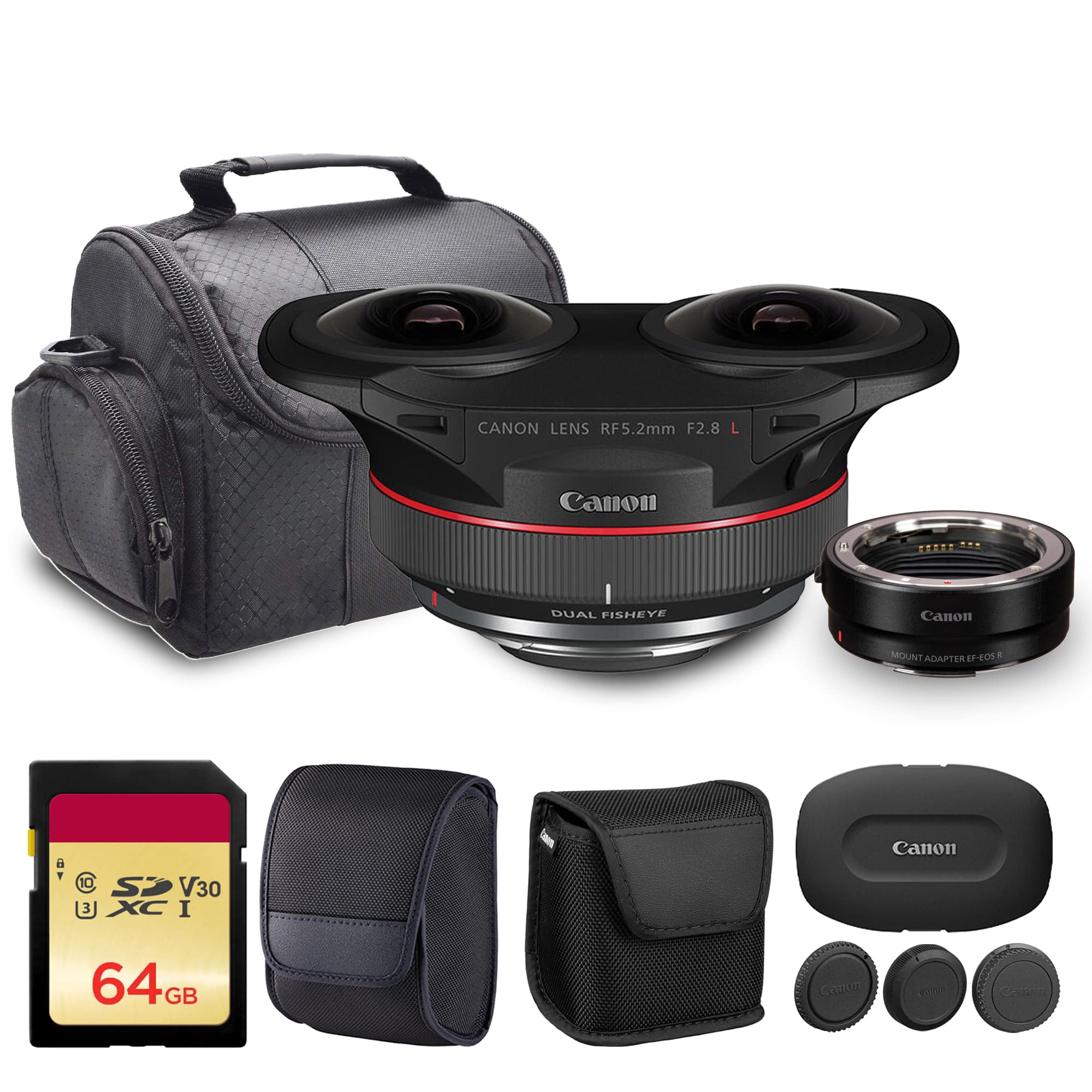 Canon - RF 5.2mm f/2.8L Dual Fisheye 3D VR Lens (5554C002) + Adapter EF-EOS R + More - Black price history on PriceWatchPro