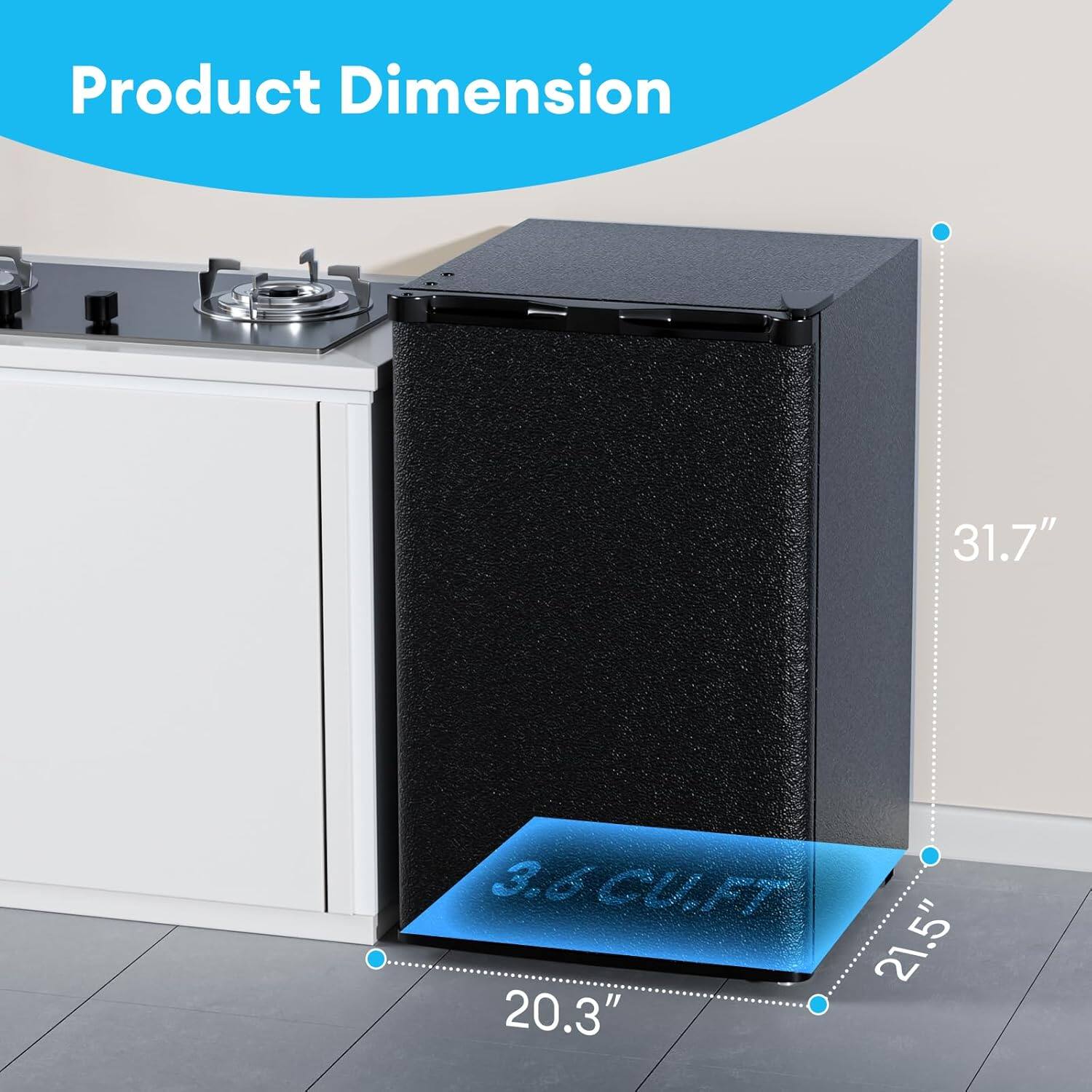 Product Dimension

31.7" x 21.5" x 20.3"

3.6 CU.FT