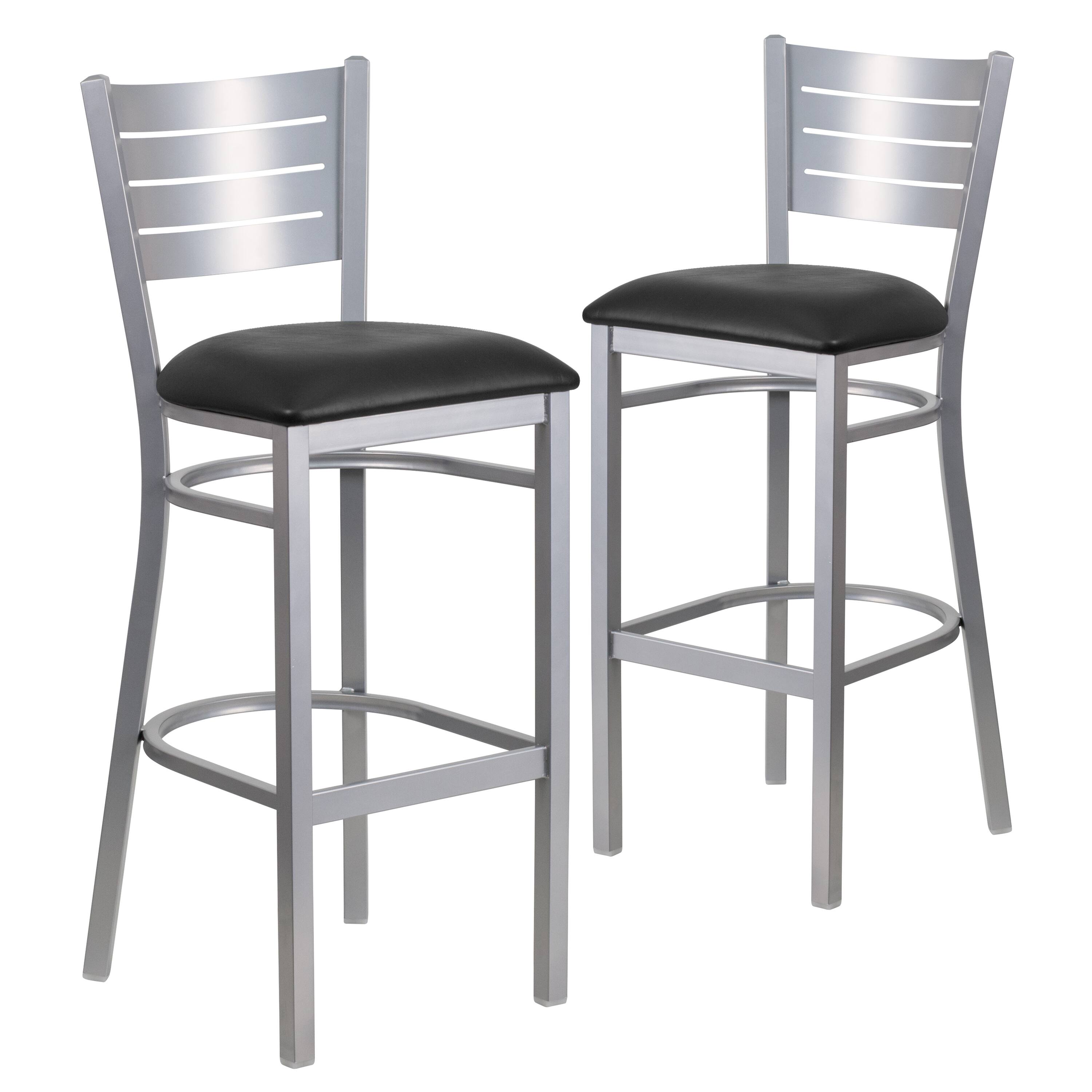 Black Vinyl Seat/Silver Frame
