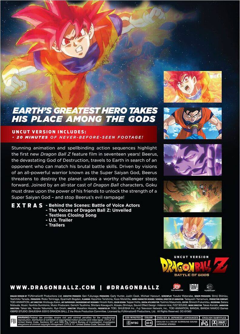 Alt View 1. Dragon Ball Z: Battle of Gods   - DVD.