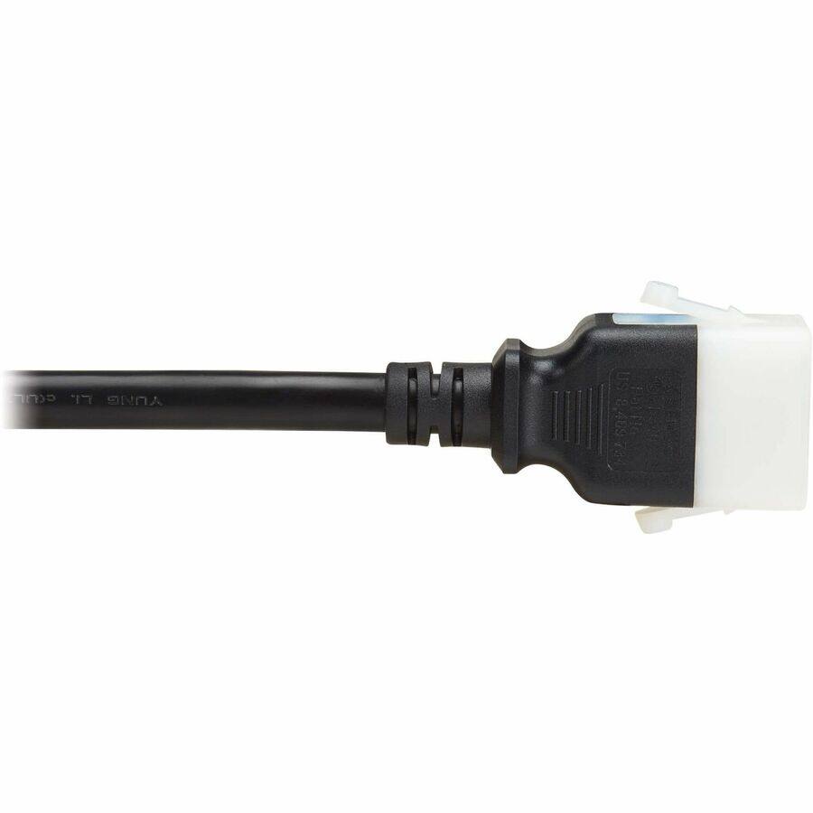 Alt View 4. Tripp Lite - Eaton Tripp Lite Series PDU Power Cord, C19 to P-Lock C20 - Heavy-Duty, 20A, 250V, 12 AWG, 3 ft. (0.9 m), Black - For - Black.