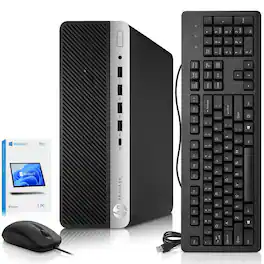 HP - Refurbished Excellent - G3 SFF Desktop Computer PC - Intel i5-6th 3.2GHz - 16GB DDR4 RAM - 1TB SSD - KB & Mouse - Wi-Fi - Windows11 - Black