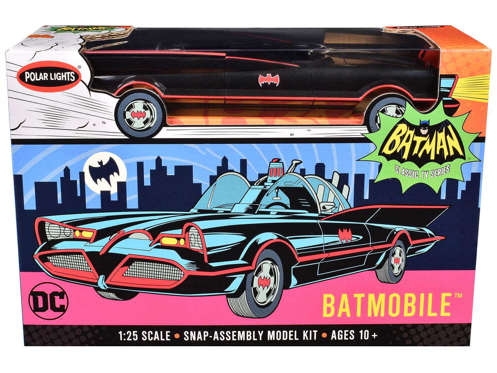 POLAR LIGHTS  
BATMAN  
CLASSIC TV SERIES  
DC TM  
BATMOBILE TM  
1:25 SCALE  
SNAP-ASSEMBLY MODEL KIT  
AGES 10 +