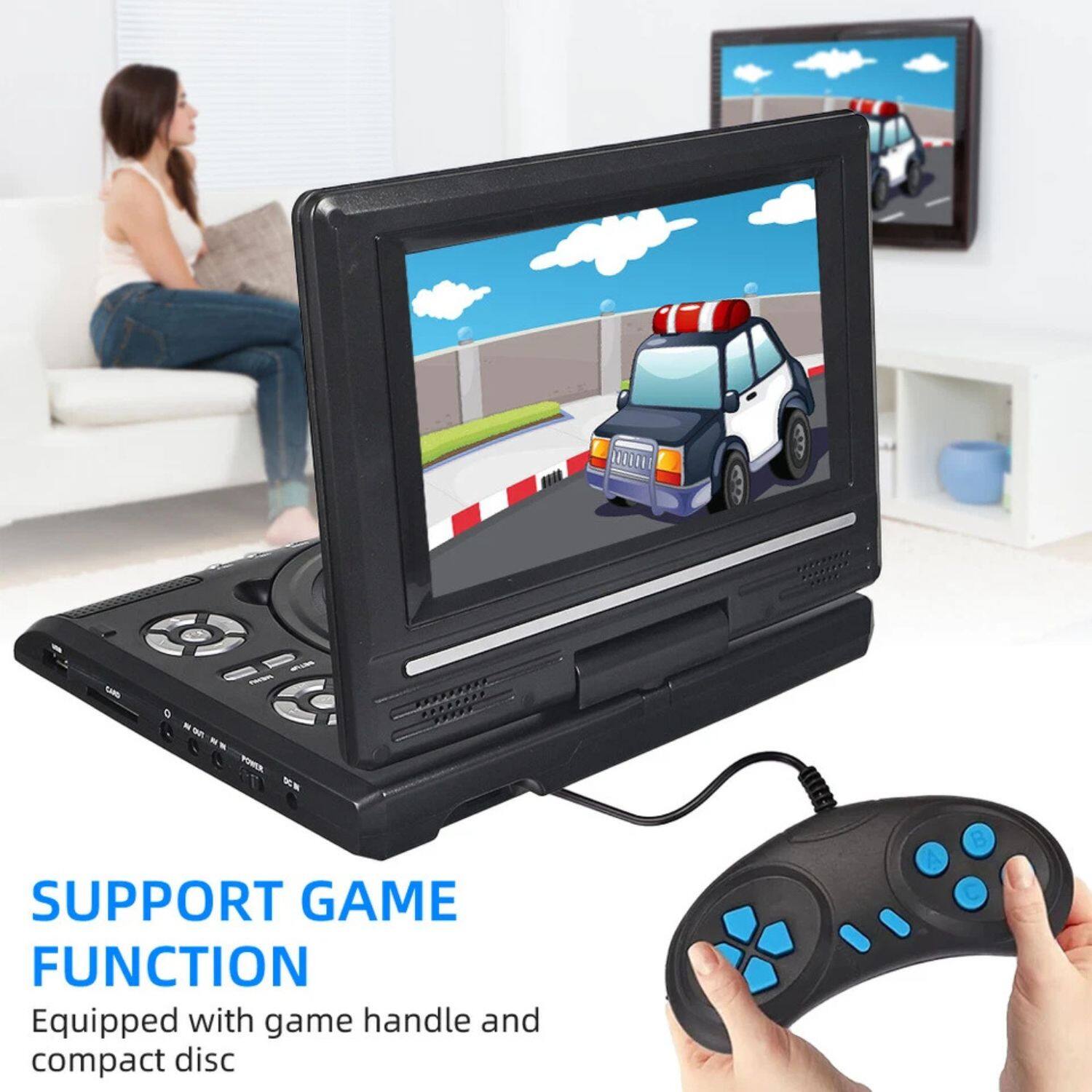 SUPPORT GAME FUNCTION  
Equipped with game handle and compact disc