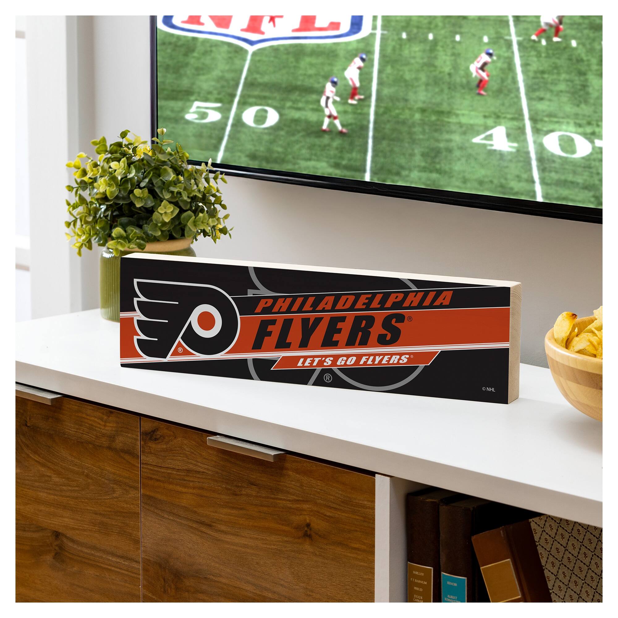 PHILADELPHIA  
FLYERS  
LET'S GO FLYERS  

NHL