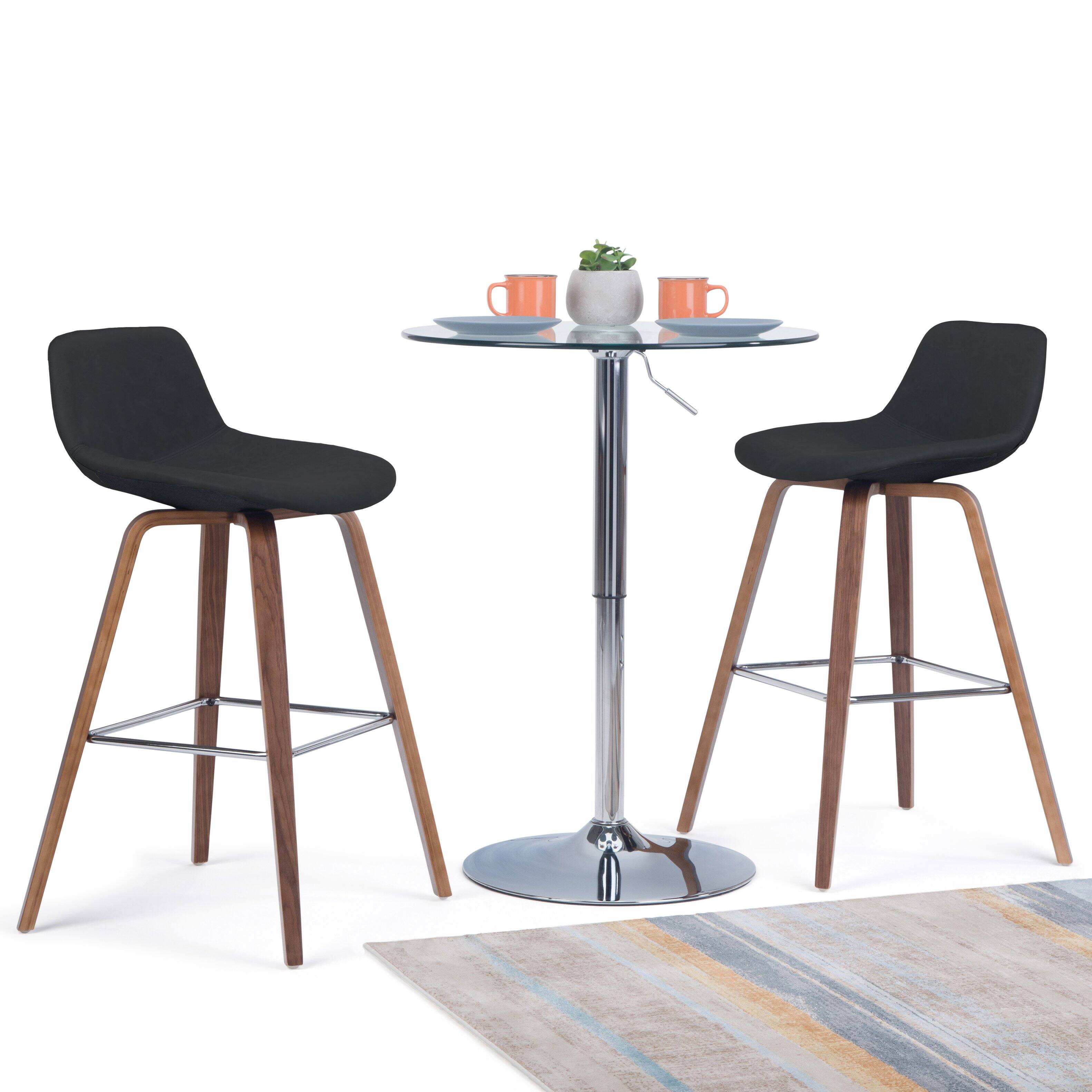 Alt View 13. Simpli Home - Randolph Bentwood Counter Height Stools (Set of 2) - Black.