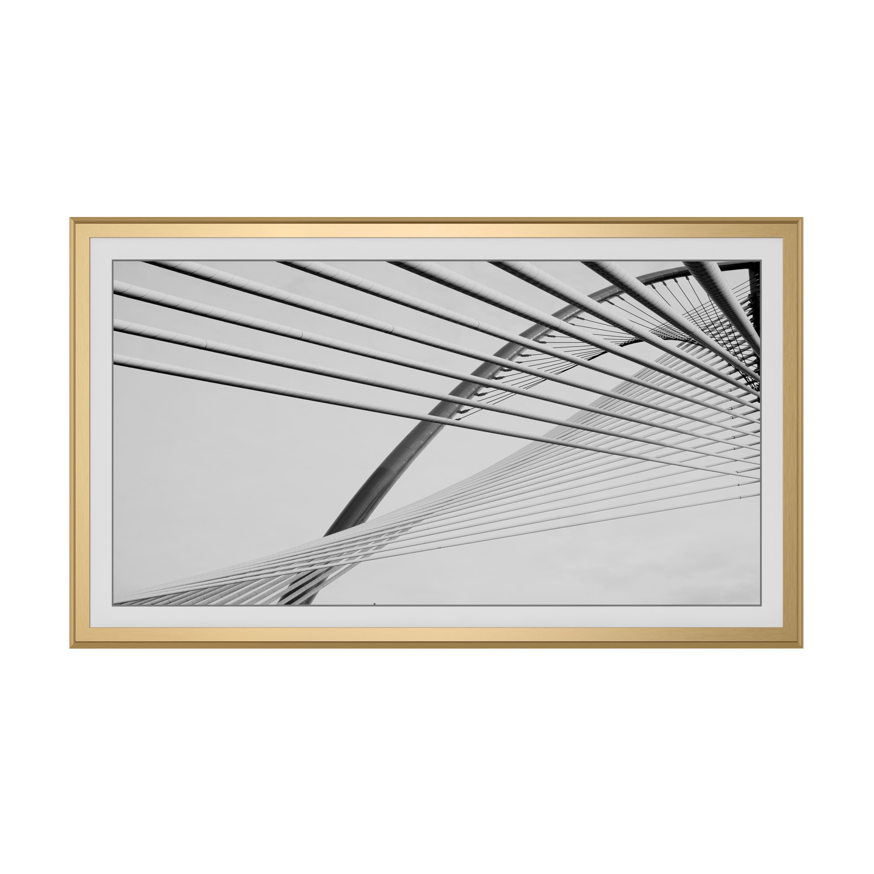 Alt View 14. Deco TV Frames - Alloy Scoop Bezel for Samsung The Frame and Frame Pro TV - 65" - Pale Gold.