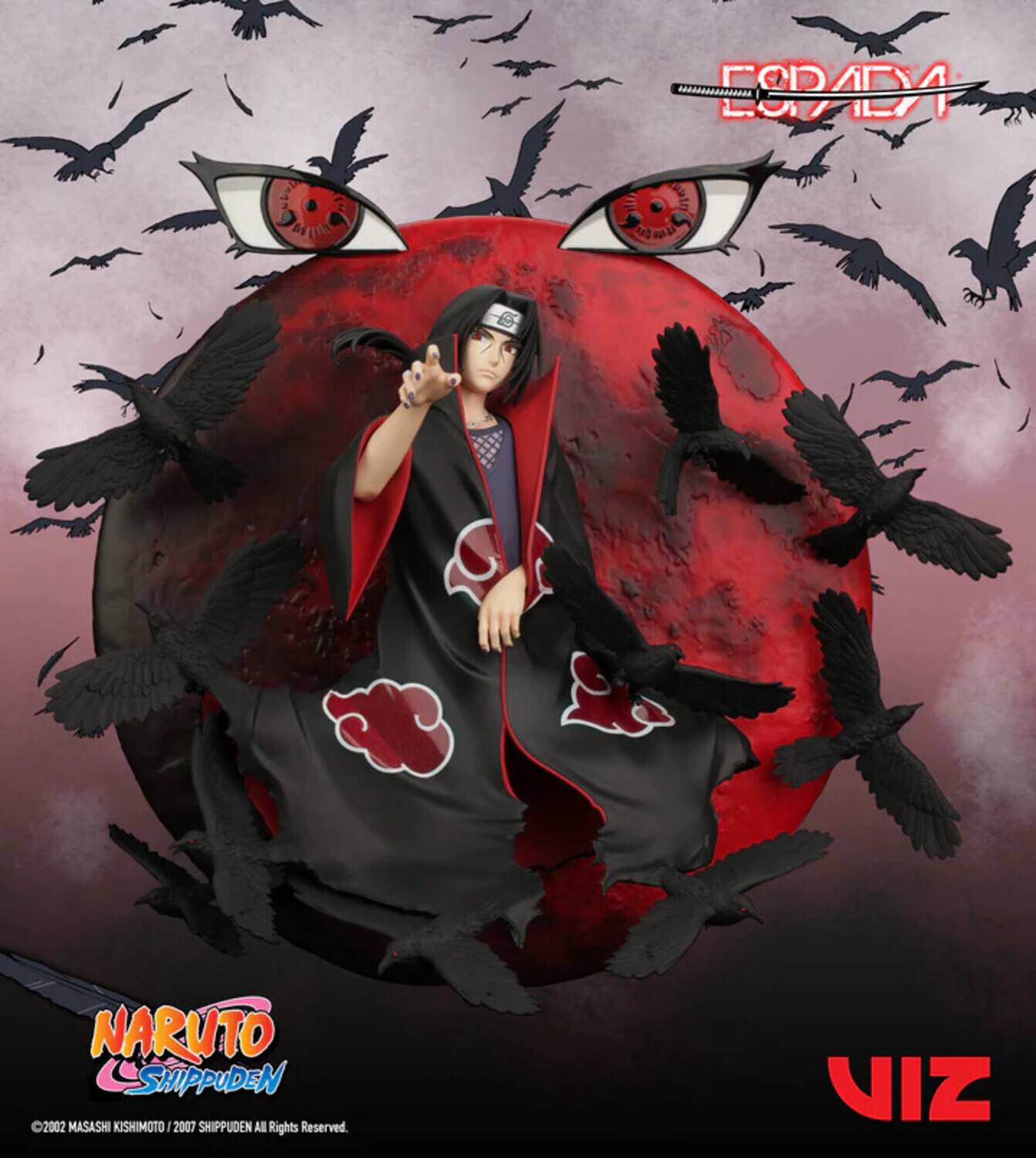 PopMarket - Espada Art - Naruto - Itachi Uchiha Wall Statue - COLLECTIBLES - Multicolor