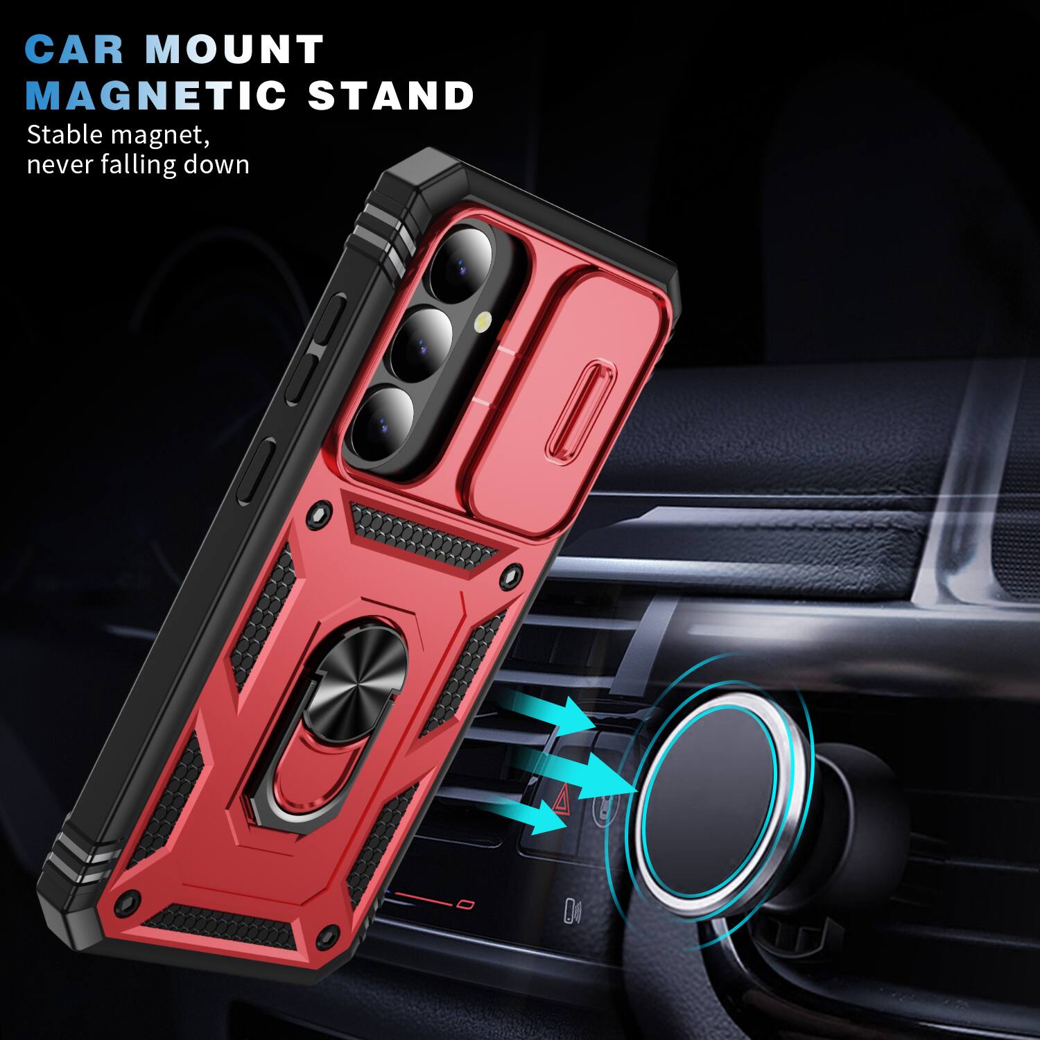 CAR MOUNT MAGNETIC STAND  
Stable magnet, never falling down
