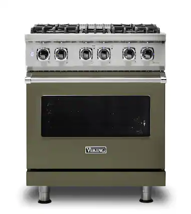 Front. Viking - 30-Inch Dual Fuel Freestanding Range - Martini.