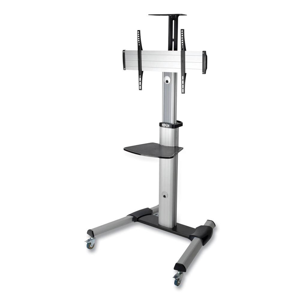 Front. Tripp Lite - DMCS3270XP 32.6 in. x 27.6 in. x 81.5 in. Flat Panel Floor Stand with -12 to +5 Tilt Range and 110 lb. Capacity - Silver/Black.