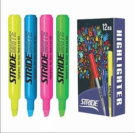 Stride - StrideBrite Tank Highlighters, Chisel Tip, 12/Pack - Assorted Colors