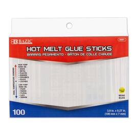 BAZIC Products - Mini Hot Melt Glue Sticks Dual Temp 3.9" x 0.27" Box of 100