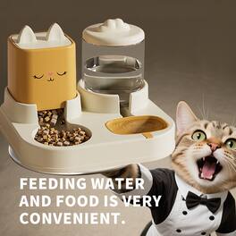 JUJABU - Auto Cat Water Feeder Large Capacity Wet/Dry Separation Drinker Dispenser - Yellow