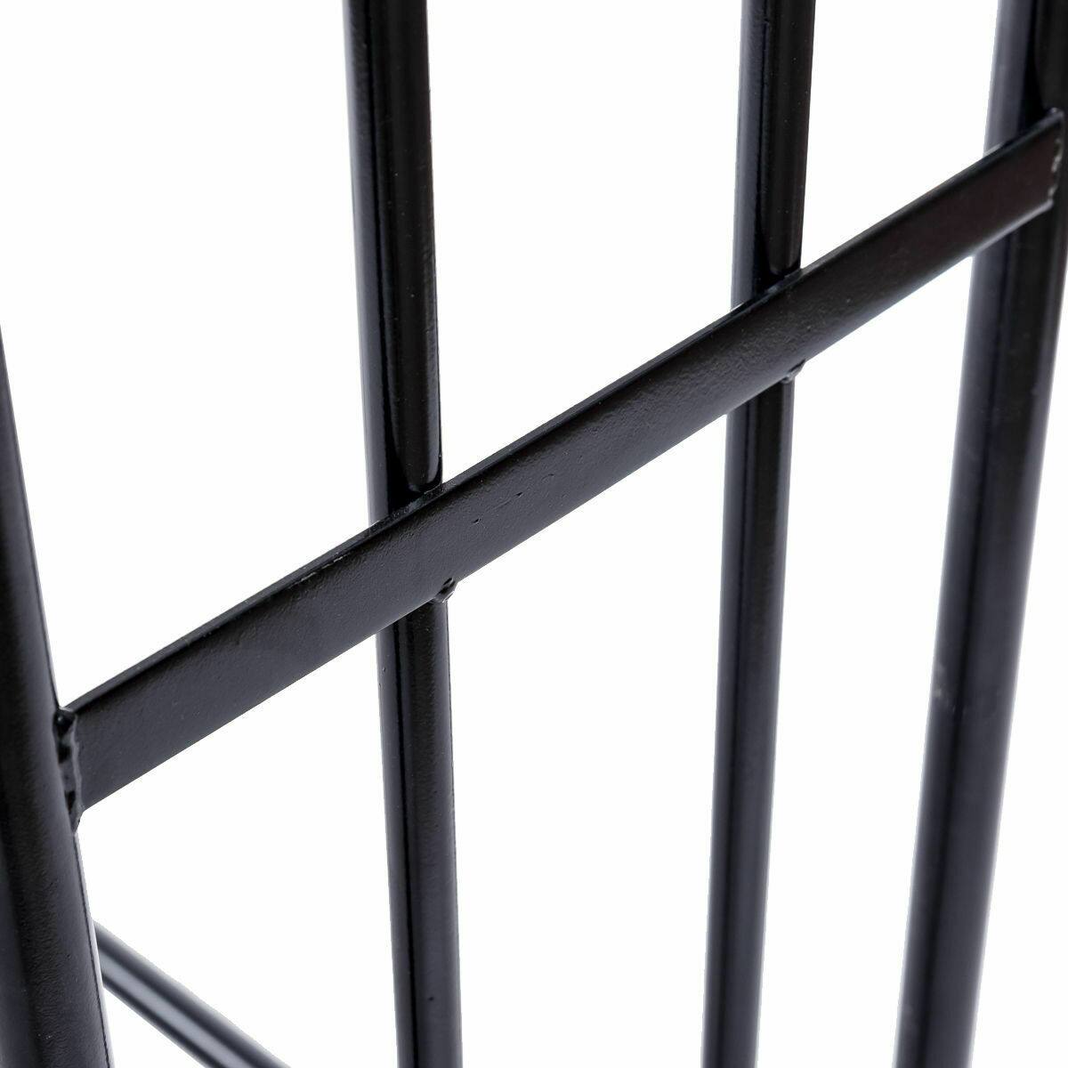 Alt View 4. SlickBlue - Outdoor Wood Storage Rack, Heavy Duty Steel Firewood Organizer - Black.