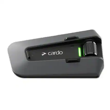 Front. Cardo Systems - Packtalk Edge Motorcycle Bluetooth Communication System Headset Single - Black.