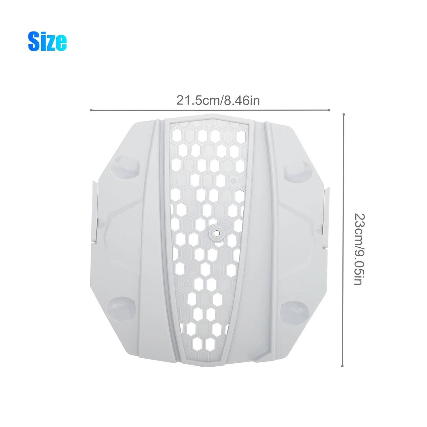 Size  
21.5cm/8.46in  
23cm/9.05in