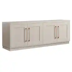 Angle. Hudson&Canal - Tillman TV Stand for Most TVs up to 75" - Alder White.