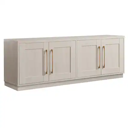 Angle. Hudson&Canal - Tillman TV Stand for Most TVs up to 75" - Alder White.