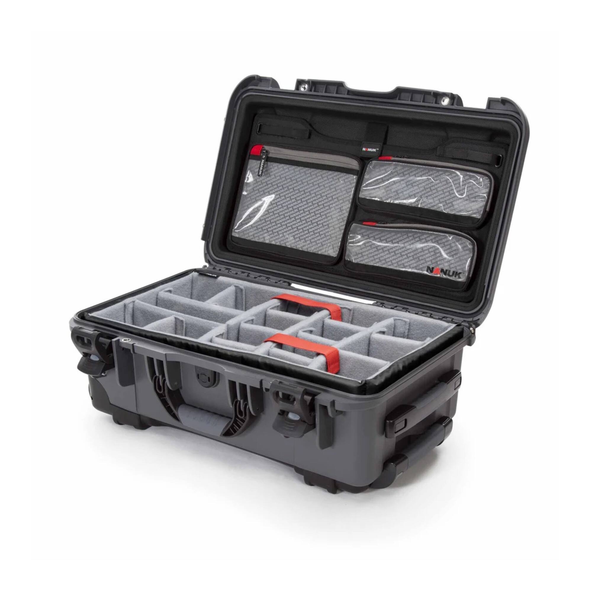 Left. NANUK - Nanuk 935 Wheeled Hard Case with Padded Dividers (Graphite).