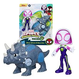 Hasbro - Marvel Spidey and Friends 4-Inch Dino-Webs Set | Ghost-Spider & Rhino Dino - Multi-Colored