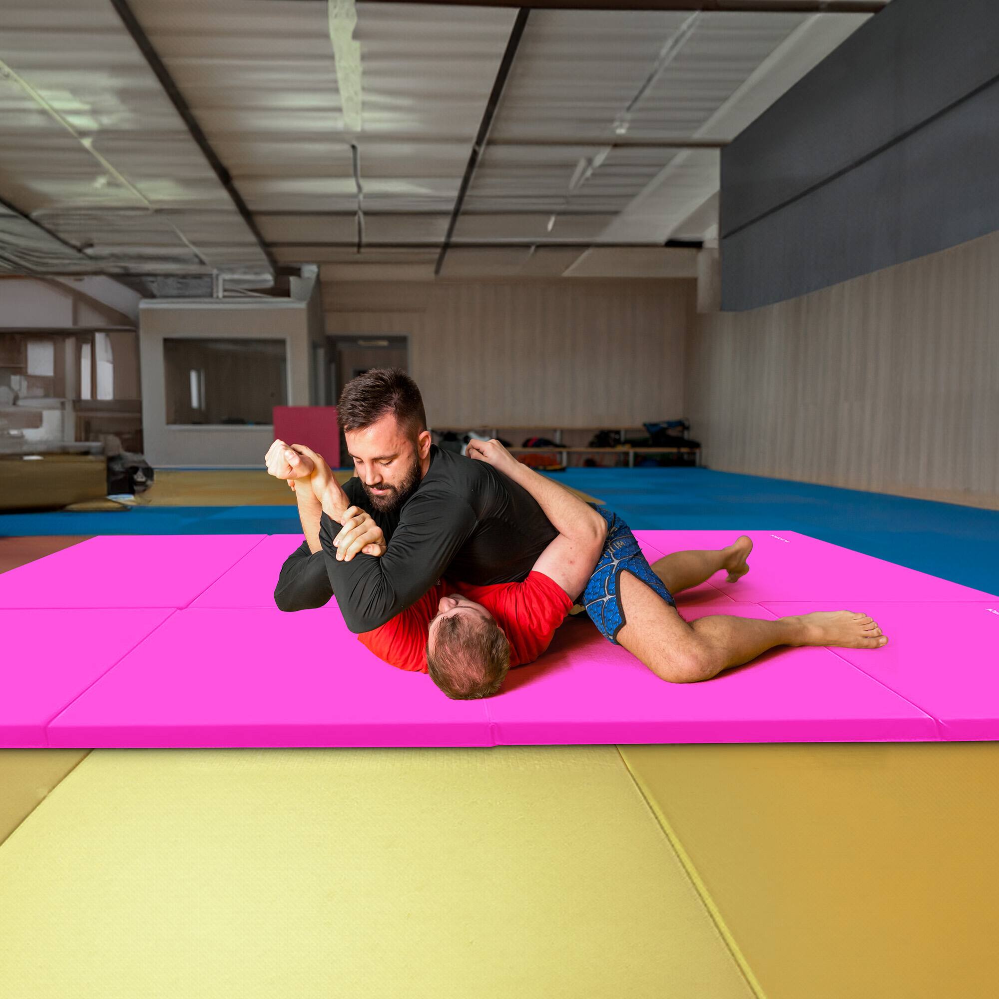 Alt View 3. BalanceFrom Fitness - BalanceFrom 4' x 6' x 2" All Purpose Folding Fitness Gymnastics Gym Mat, Pink - Pink.