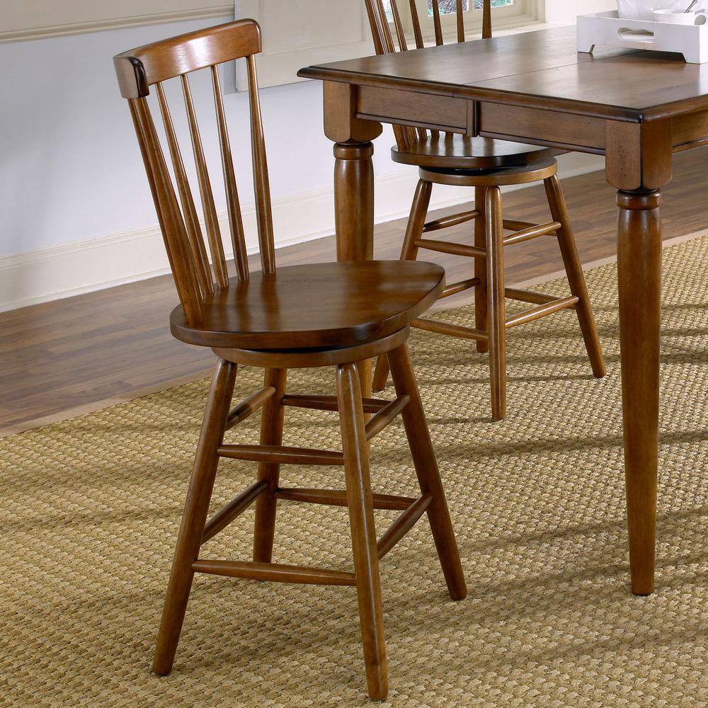 Alt View 1. Liberty Furniture Industries - Creations 24 Inch Swivel Counter Chair - Tobacco in Various - Brown.