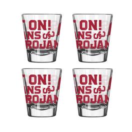 Logo Brands - USC Trojans 4-Pack 2oz. Shot Glass Set - Multicolor