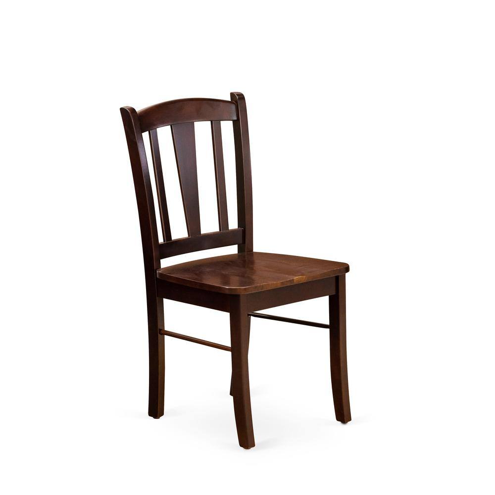Alt View 2. East West Furniture - DLC-OAK-W Dublin Dining room Chair with Wood Seat - Set of 2 - Brown.