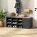 Alt View 11. Costway - Shoe Bench with Padded Cushion 9-cube Adjustable Storage Shoe Rack Grey - Grey.
